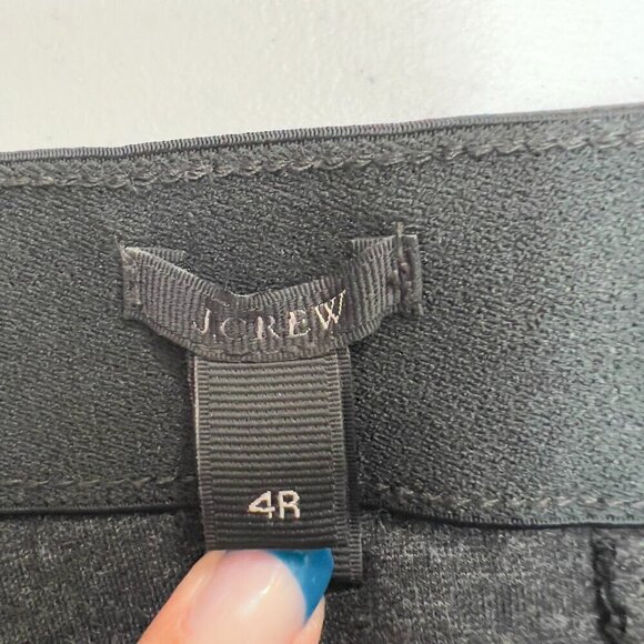 J Crew Women's Stretch Pants/Leggings In Stretch Ponte Charcoal Gray Size 4R - Picture 5 of 8